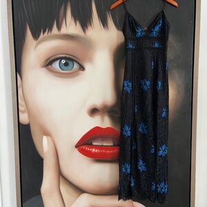 Bebe embroidered lace floral dress